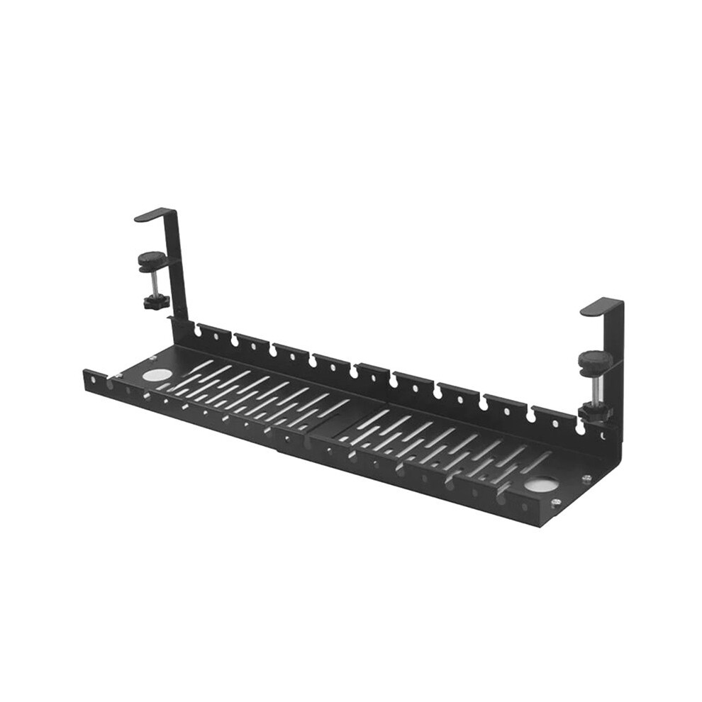 No Drilling Extendable Under Desk Cable Management Cable Tray Under Desk With Clamp Retractable Power Strip Cord Holder 4713301194694