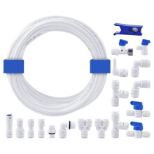 1/4 Water with 1/4" OD 10M Water Tubing Reverse Osmosis Quick Connect Fittings Push to Connect Water Tube Fittings