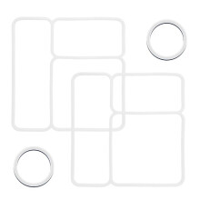 2 Set Silica Gel Sealing Gasket for OmieBox Lunch Box Replacement Parts White