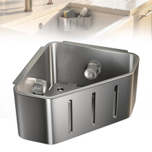 Porte-Éponge pour Évier de Cuisine, Organisateur D'Évier 2026 avec Ventouses, Étagère de Rangement de Cuisine Antirouille