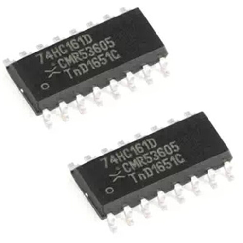 74HC161D SOIC-16 Preset Synchronous 4-Bit Binary Counter IC, High-Speed Logic Chip, Serial/Parallel Load,2PCS