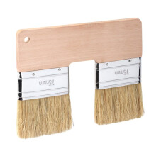 Double Paint Brush U Shaped Double Color Brush Reusable Painting with Wood Handle Wall Paint for Painting