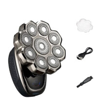 Nouveau Rasoir Électrique Étanche à Neuf Lames, Rechargeable, pour Hommes, avec Lames Magnétiques Détachables