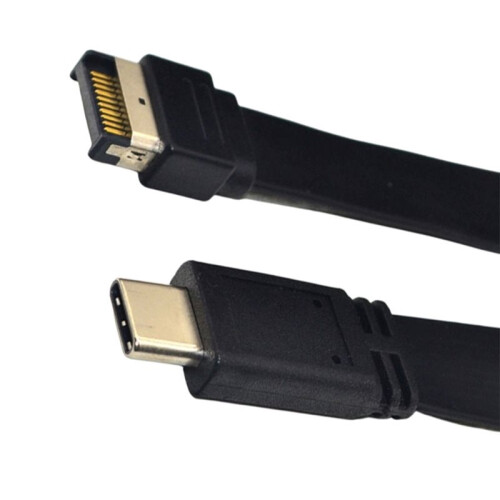 Câble D'Extension USB 3.1 Type-E Vers Type-C Mâle pour Connecteurs de Panneau Avant, 60 cm, pour Boîtier PC