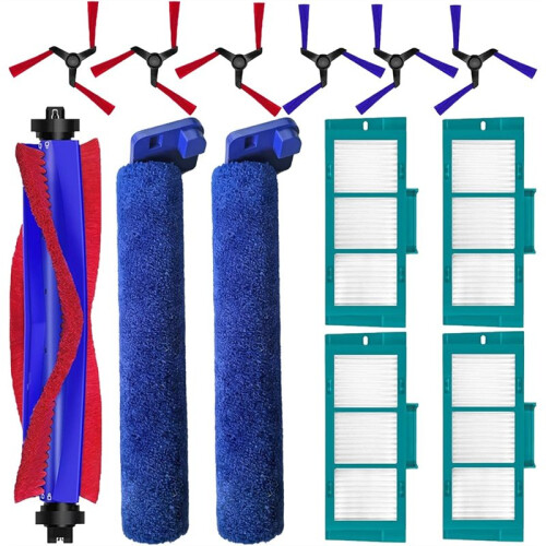 13-Piece Accessory Set Compatible with  Spot+Scrub Robot Vacuum Cleaner with Roller Brush,Oller Mops,HEPA Filters,Side Brushes
