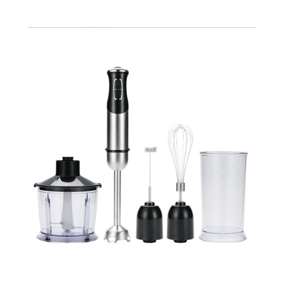 5-in-1 Stainless Steel Immersion Blender Set, Home Handheld Electric Stirrer for Food and Baby Meal Preparation EU PLUG