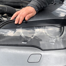 Car Front Resin Headlight Eyebrow Eyelid Cover Trim for X5 E70 2007-2013 Gloss Black