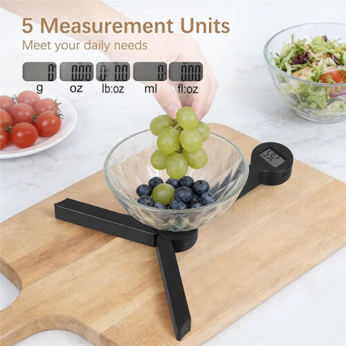 Folding Food Electron Scale Digital Kitchen Scale, Portable Collapse  Pocket Scale Grams Ounces Compact Kitchen Use 2