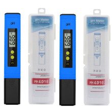 Digitaler PH-Tester in Stiftform, 0,01 PH, Hohe Genauigkeit, Messbereich 0-14, für Aquarien und Pools, Blau