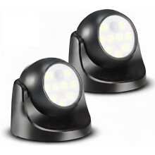 Luces de Seguridad LED con Sensor de Movimiento PIR, Foco LED Brillante de 150 Lúmenes, Luces Inalámbricas con Sensor de Movimiento para Exteriores.