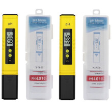 Digitaler PH-Tester in Stiftform, 0,01 PH, Hohe Genauigkeit, Messbereich 0-14, für Aquarien und Pools, Gelb