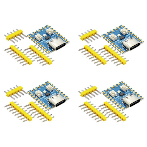 4pcs RP2040-Zero RP2040 for Raspberry Pi Microcontroller  Development Board Module Dual-Core M0+ Processor No Weld