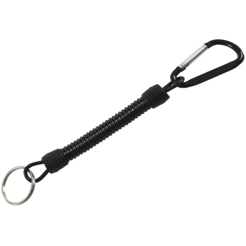 Key , with carabiner and spiral cable, 13 cm, random color 1