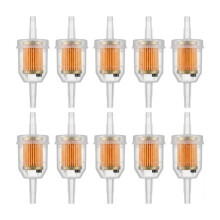 10Pcs Gas Inline Fuel Filters 1/4 Inch X 5/16 Inch with Magnet for Briggs & Stratton