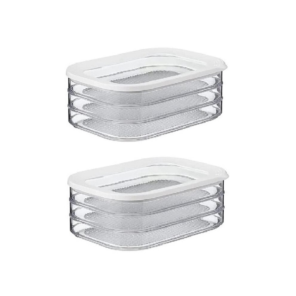 Saudism Meat Container For Fridge, Stackable Cold Cuts Storage Containers With Clear Lids For Meat, Bacon