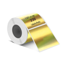 Gold Laser Thermal Labels, Thermal Self-Adhesive Labels Waterproof Printed Barcode Labels Square 30x40mm