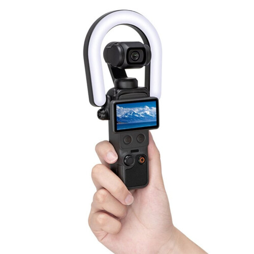 For  Osmo Pocket 4 Fill Light Camera LED Auxiliary Video Lamp Ring Fill Light for Vlog Night Low-Light Photography 2