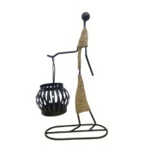 Nordischer Kerzenständer Aus Eisen, Abstrakte Charakterskulptur, Kerzenhalter, Tischatmosphärenlampe, Enthält Keine Kerzen