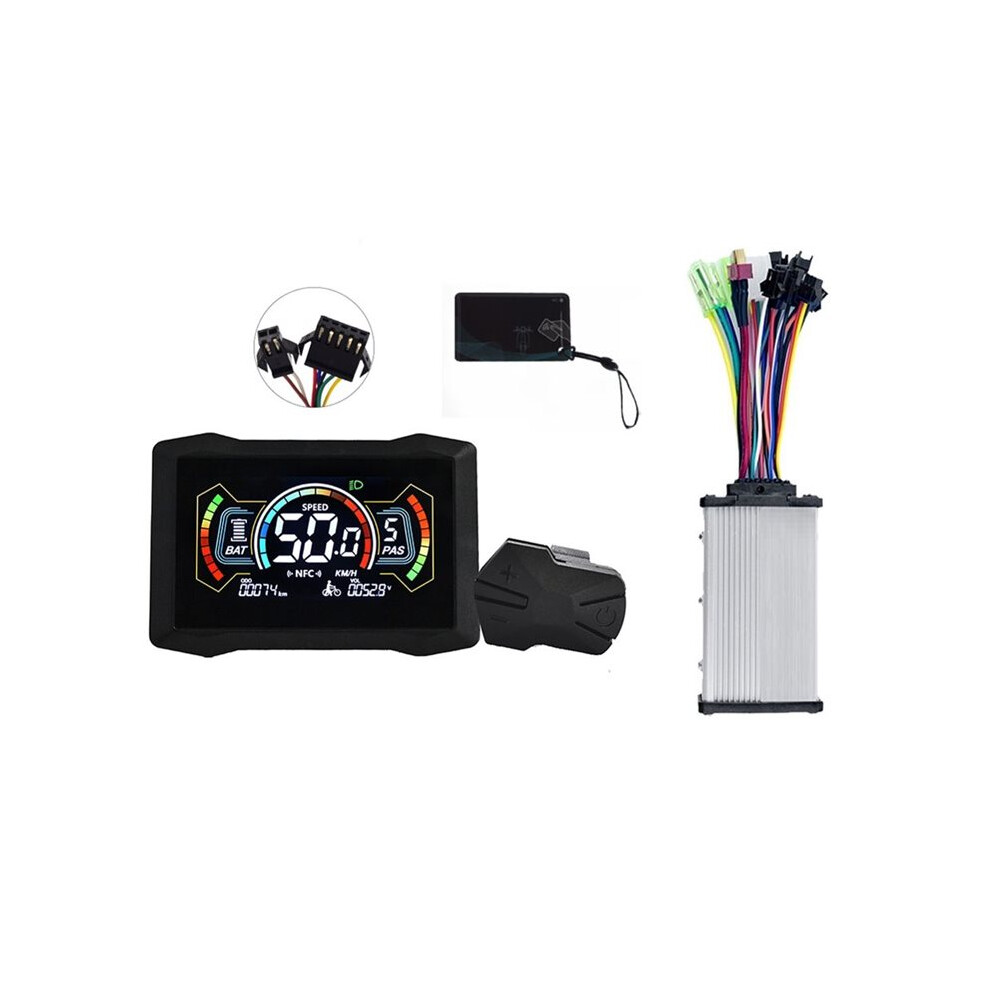 H7c E-Bike Nfc Lcd Display Meter+36V/48V 350W Motor Uart Type C Electric Scooter Lcd Meter Nfc Speedometer Sm5+2Pin 6032884505900