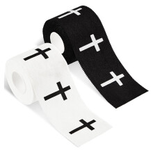 2 Stück Christliches Sporttape, 5 cm X 7 M, Religiöse Sportarmbänder Aus Baumwolle, Jesus-Armbänder