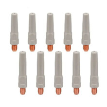 10 STKS Anti-Lassen Slakken Lasdraadaanvoer Tips Gecoate Lastoorts Mondstuk MIG Lasapparaat Verbruiksartikelen 8.8x40x1.0mm