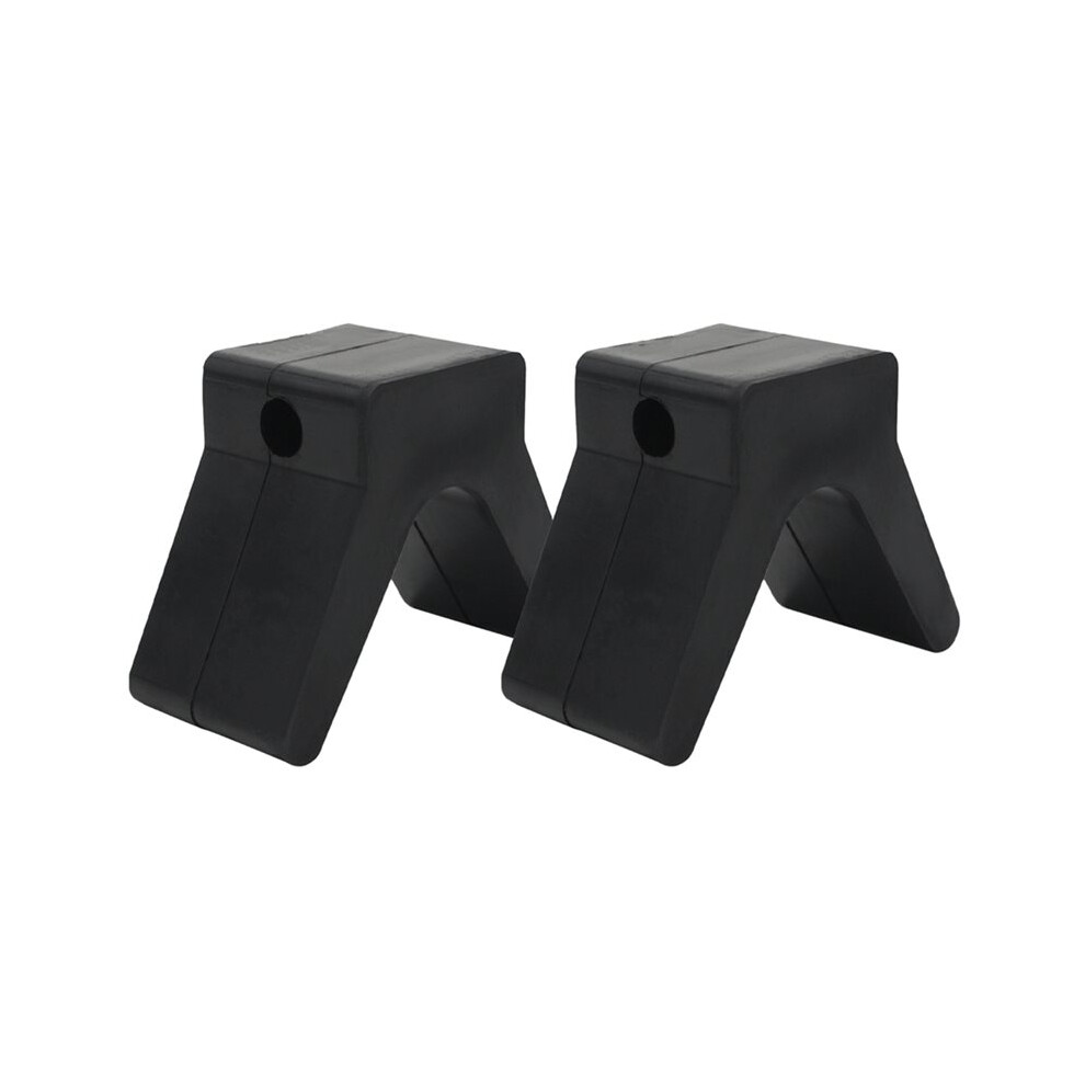 2 Pcs 2-Inch V Stop Roller Boat Trailer Rubber Stop V-Block For Yachts And Kayaks Black 4711497655333