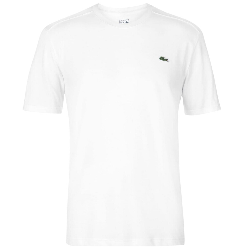 Lacoste (5Xl, ) Mens Logo Premium Cotton T-Shirt White