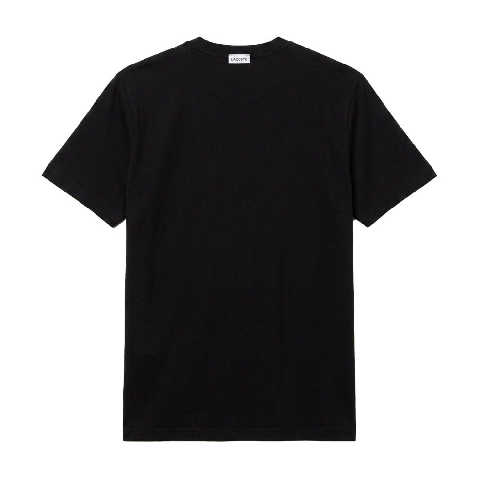 Lacoste (6Xl, ) Mens Logo Premium Cotton T-Shirt Black