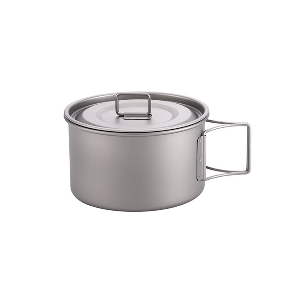 Outdoor Camping Bowl 600Ml Foldable Handle Titanium Bowl With Lid Food Container Hiking Backpack Picnic Tableware Light 4711497667145