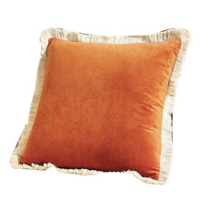 Weicher Samt-Dekorationskissenbezug, Sofakissen, Orange, 18x18 Zoll