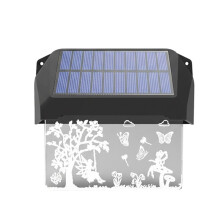 Lot de 2 Lampes Solaires LED 3D Colorées pour Clôture, Décoration de Jardin, Étanches, pour Balustrade, Terrasse ou Allée
