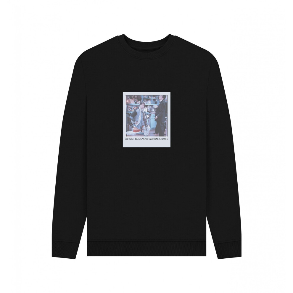 Friends (L, ) Unisex Adult Could I Be Wearing Anymore Clothes Sweatshirt Black