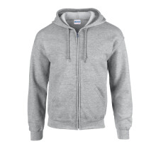 (5XL, Sports Grey) Gildan Unisex Adult Heavy Blend Full Zip Hoodie