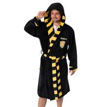 (XXL, Black) Harry Potter Unisex Adult Hufflepuff Hooded Robe