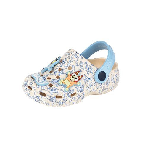 Bluey (6 UK Child, Grey) Bluey Boys Badge Clogs