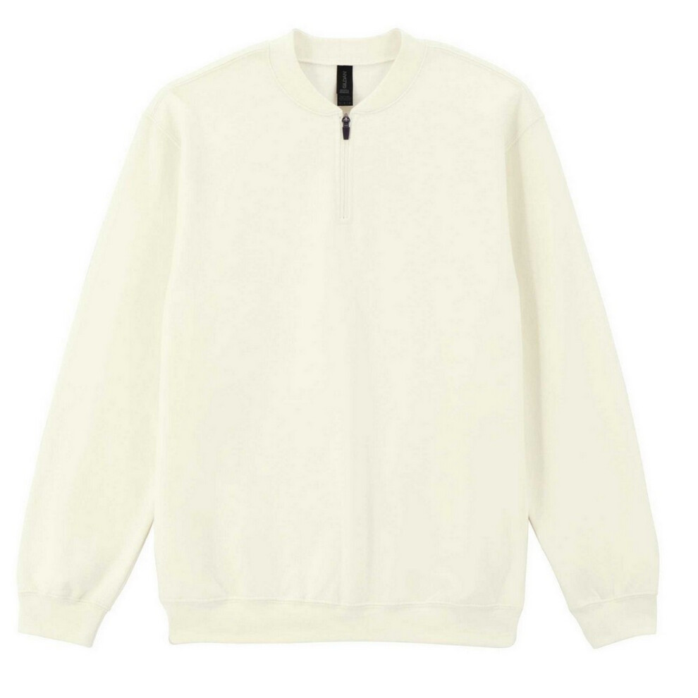 Gildan (3Xl, Off ) Unisex Adult Softstyle Midweight Quarter Zip Sweatshirt White