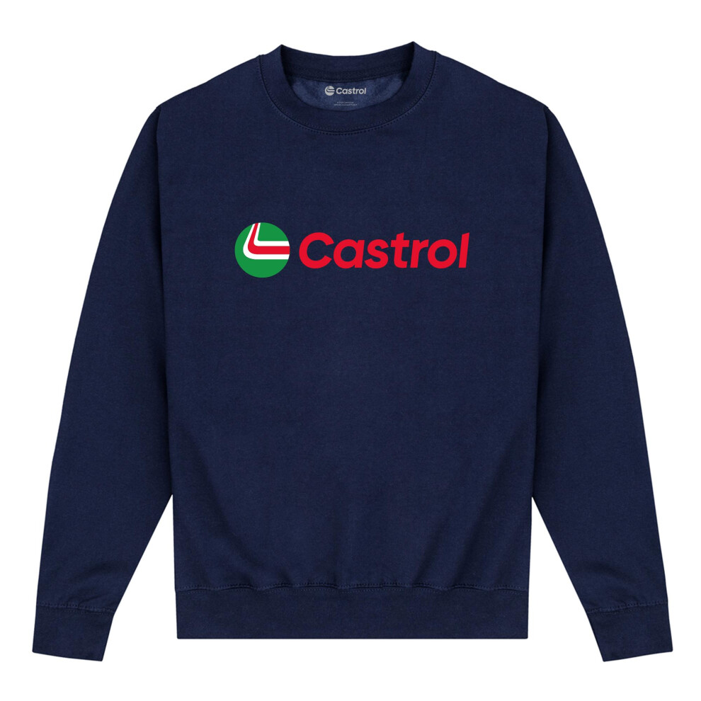 Castrol (S, Navy Blue) Unisex Adult Lock Up Sweatshirt