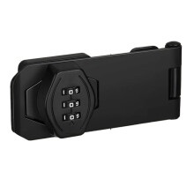 Zamek Szafki Keyless 3-Cyfrowy Kod Szyfrowy Hasp Zamek Zatrzaskowy PokręTłO Obrotowe Drewniana Szuflada Szafka (Czarna, 4 Cale)
