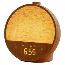 Daylight Alarm Clock,Bedside Lamps with 10 Nature Sounds 10 White Noise Sounds, Table Lamp with RGB Mood Night Light