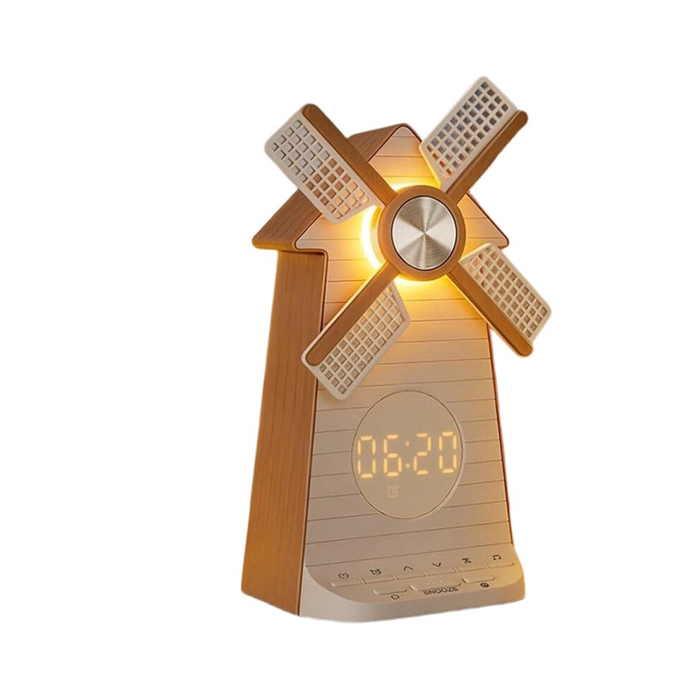 Sunrise Alarm Clock With Rotating Windmill, 20 Soothing Sounds, 4-Level Dimmer Night & Timer Light 4712511002386