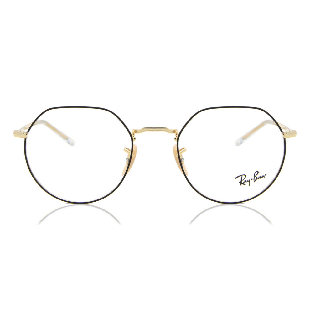 Ray - Ban Unisex Gold Rx6465 Jack 2890 Optical Frames Metal Transparent Geometric Normal - Image 3