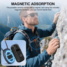 Cámara de Acción 4K Wi-Fi Ultra HD con Soporte para Ciclismo, Correa para el Cuello, Etc. Videocámara con Clip Trasero para Exteriores para Fuerzas