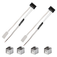 2 Pack Ceramic Heater and Thermistor Kit for P1P/P1S, 24V 48W Ceramic Heater Cartridge,with Fixing Clip