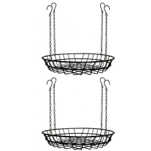 Lot de 2 Paniers Suspendus pour Balcon - Décoration de Jardin et Rangement pour la Maison