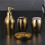 Rose Gold Ceramic Bathroom Accessories Set with Lotion Bottle and Soap Dish 5