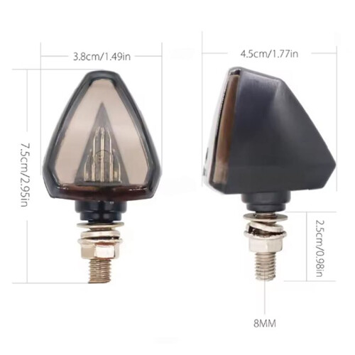 Motorrad-LED-Blinker, 12 V , Antikollisionswarnleuchte, -Blinker mit Stroboskoplicht 1