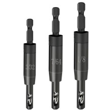 Self Centering Drill Bit Set 3/32In,7/64In,1/8In for 1/4In Hex Shank Drill,Drill Bit for Hinge and Wood,Screwdriving Bit