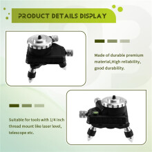 Adjustable Rotation Laser Level Metal Tripod Bracket 360 Rotation Base for 1/4inch Interface