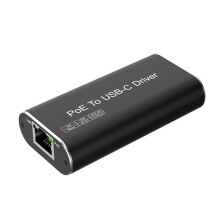 POE Powered Type C Ethernet Adapter USB C to RJ45 LAN Network Card for Phone Tablet PC