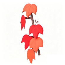 Aimant de Réfrigérateur 3D Boston Ivy, Tiges Articulées et Flexibles, Forte Adhérence Magnétique pour la Décoration Intérieure, avec 6 Feuilles